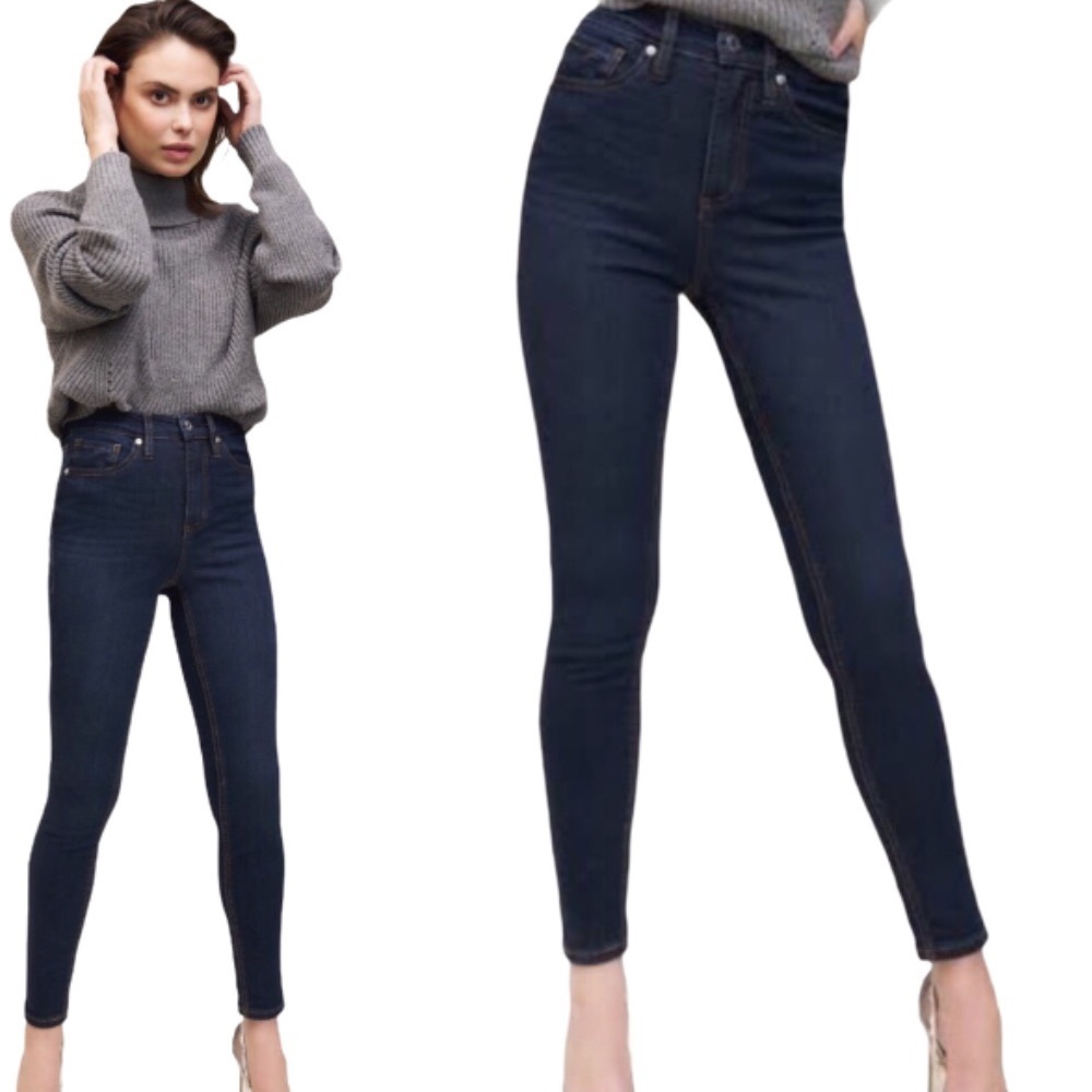 DYNAMITE Minimalist Y2K Kate High Rise Skinny Jeans Dark Wash Blue Denim Size 25
